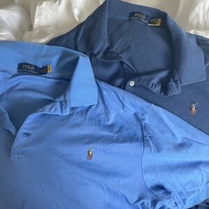 Mens Blue Polo Shirts 2XB
